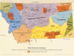 Montana Indian Map Montana Indian Map