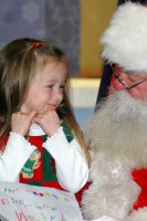 Kiley and Santa discuss letter