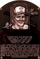 Nolan Ryan plaque