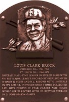Lou Brock plaque