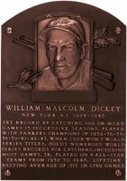 Bill Dickey Hall of Fame plaque Bill Dickey Hall of Fame plaque