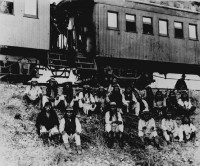 Geronimo, others alongside train