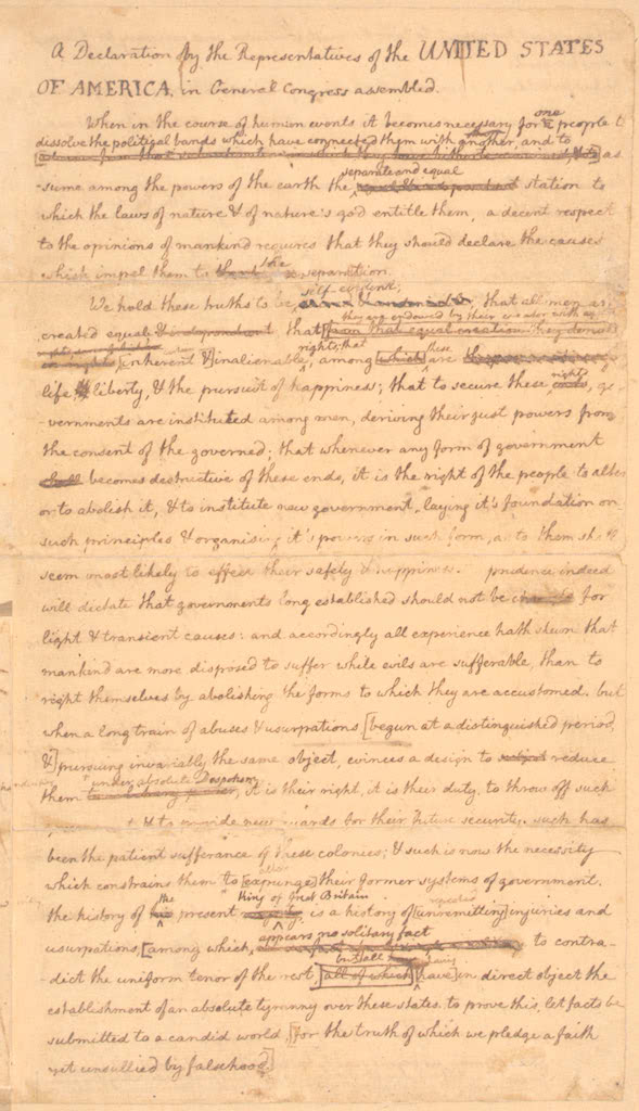 the declaration of independence text. Jefferson#39;s draft Declaration