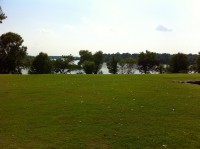 The Arkansas River at Fort Smith National Historic Site.  This bluff was the location of the first fort, 1817-1824.