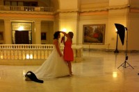 This bride, who wasn't very friendly thank you very much, was still beautiful.  And she had chosen a lovely setting in the rotunda for photographs.