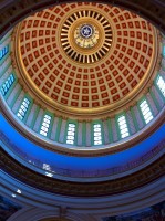 The beautiful Oklahoma State Capitol rotunda.
