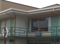 Martin Luther King Jr. was on this balcony at the Lorraine Motel in Memphis when he was fatally shot.  He had just left the room on the left and was walking to the stairs on the right (not shown) to go down to his car.