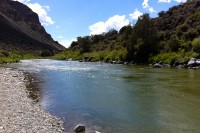 The Rio Grande as it emerges from the Gorge south of Taos.