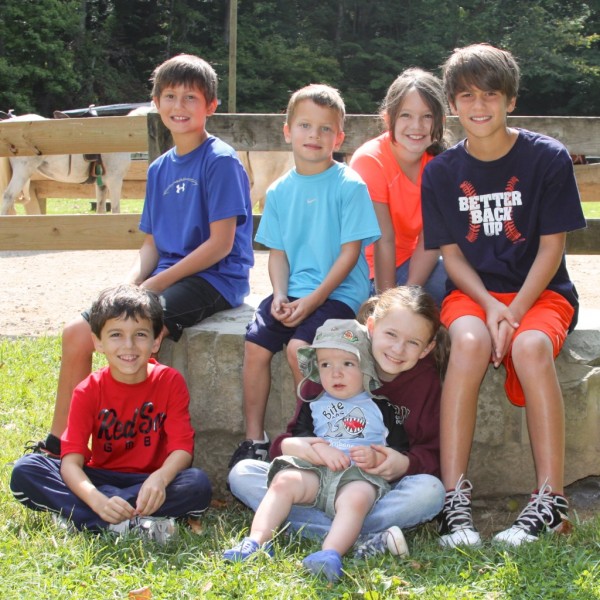 Three weekends ago the seven Sweeties were together for the first time. In back, from left, Aidan, Reid, Sofia and Mack. In front, again from left, Alex, Sam and Kiley.